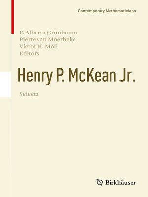 cover image of Henry P. McKean Jr. Selecta